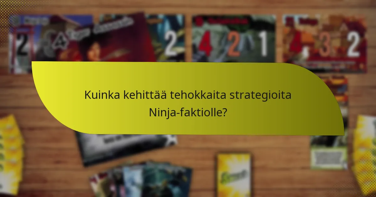 Mitkä ovat Ninja-faktion heikkoudet?
