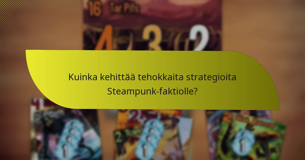 Mitkä ovat Steampunk-faktion vahvuudet?