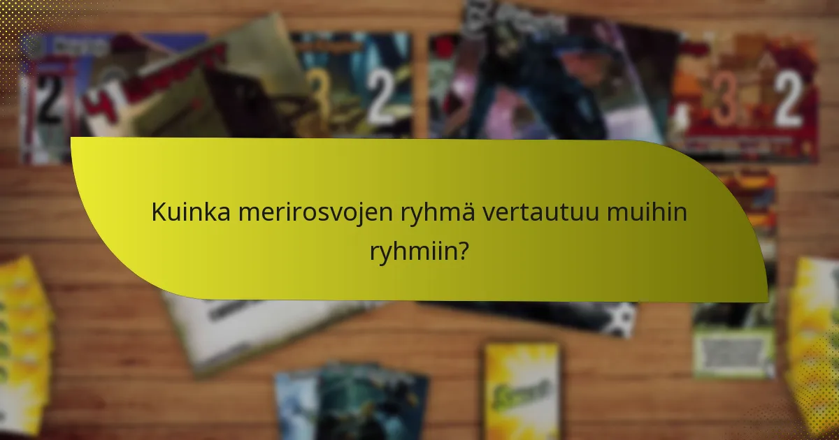 Kuinka merirosvojen ryhmä vertautuu muihin ryhmiin?