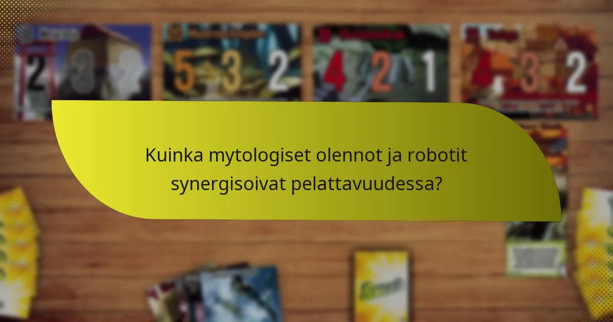 Kuinka mytologiset olennot ja robotit synergisoivat pelattavuudessa?
