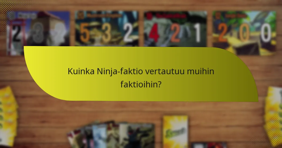 Kuinka kehittää tehokkaita strategioita Ninja-faktiolle?
