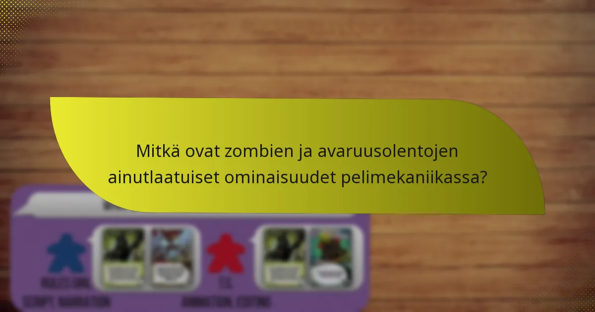 Kuinka zombi-avaruusolento yhdistelmä vertautuu muihin faktioyhdistelmiin?